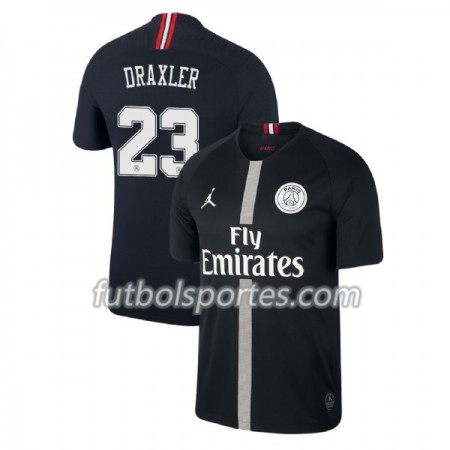 Camisetas Paris Saint Germain Draxler 23 Jordan Negro Tercera Equipacion 2018/2019